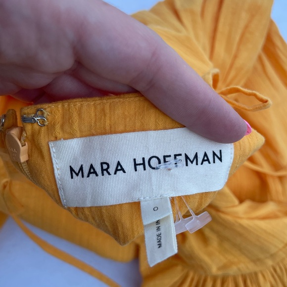 ❌SOLD❌Mara Hoffman Clareta Dress Saffron Yellow Midi - Picture 6 of 15